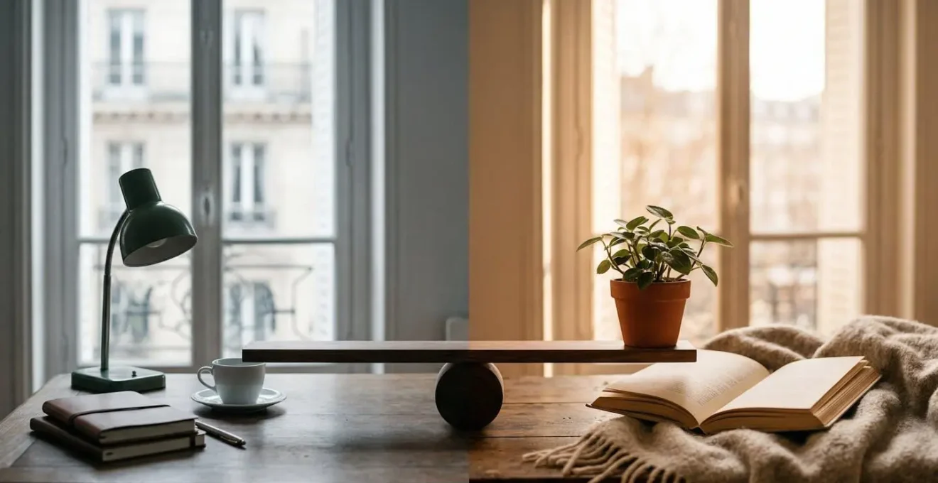 Représentation symbolique de l'équilibre entre vie professionnelle et vie personnelle