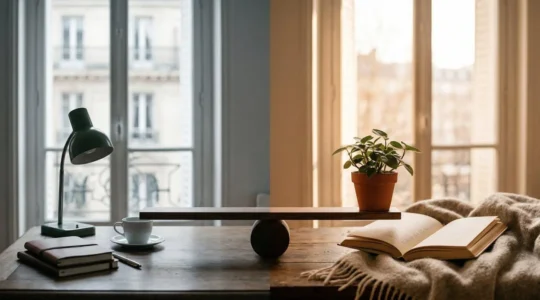 Représentation symbolique de l'équilibre entre vie professionnelle et vie personnelle