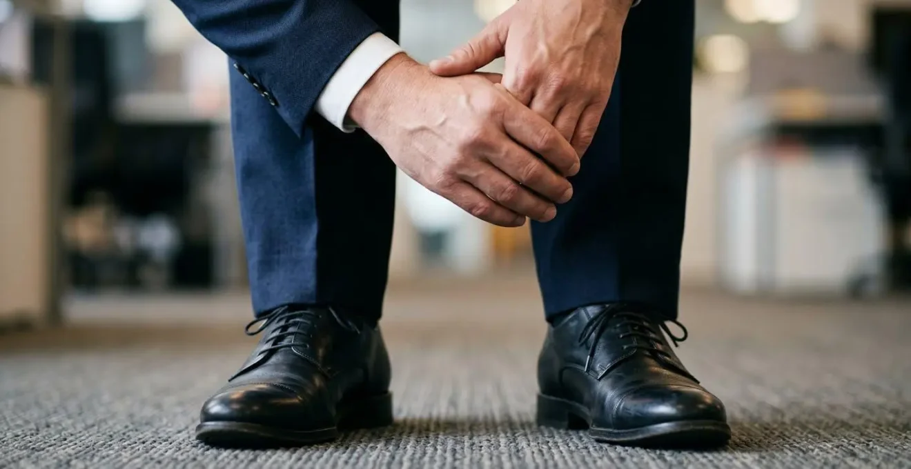 Gros plan sur une posture corporelle affirmée et ancrée illustrant la communication non-verbale assertive