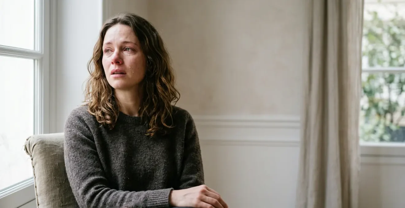 Personne dans un moment de libération émotionnelle intense et authentique