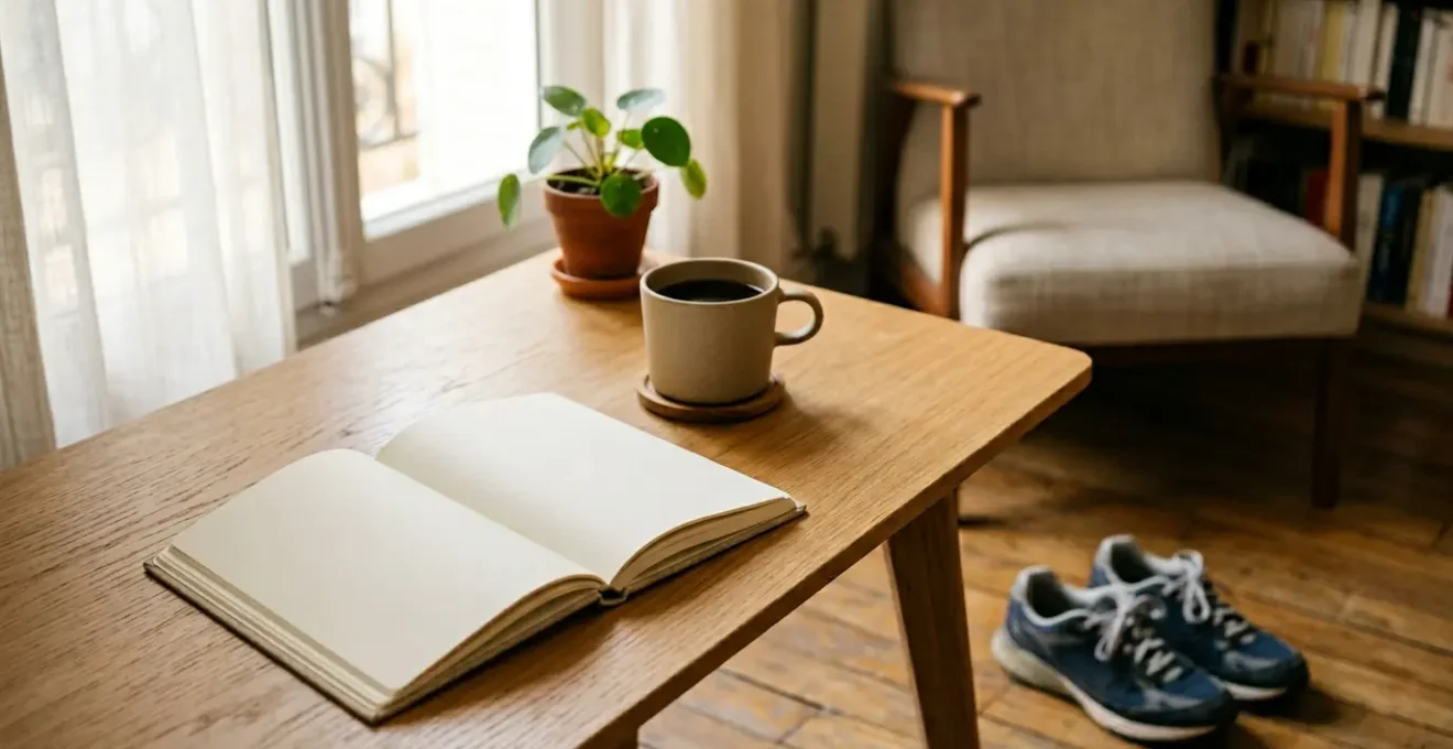 Transformation progressive illustrée par de petites actions quotidiennes menant au changement de vie